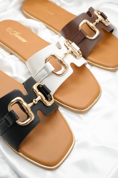Sleek Vegan Leather Slide Sandal