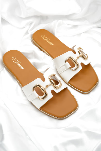 Sleek Vegan Leather Slide Sandal