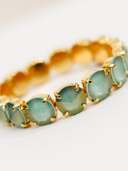 TOVA Croatia Crystal Stretch Bracelet in Soft Mint Ignite Starlight