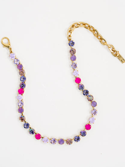 TOVA Oakland Crystal Necklace in Purple Posie