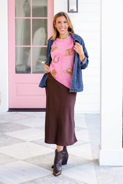 Western Puff Print Short Sleeve Graphic Tee