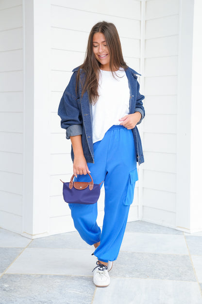 Solid Knit High Waist Joggers