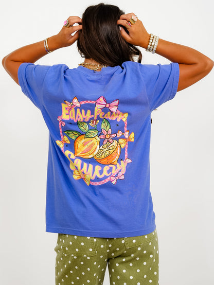 Plus/Reg Short Sleeve Blue Easy Peasy Lemon Squeezy Graphic Tee