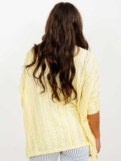 Plus/Reg Lace Short Sleeve V-Neck Top