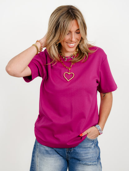 Solid Color Round Neck Short Sleeve Knit Top