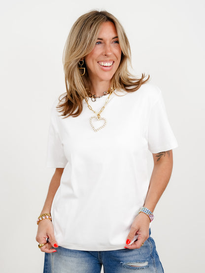 Solid Color Round Neck Short Sleeve Knit Top