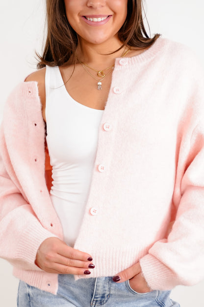 Knit Long Sleeve Button Down Cardigan