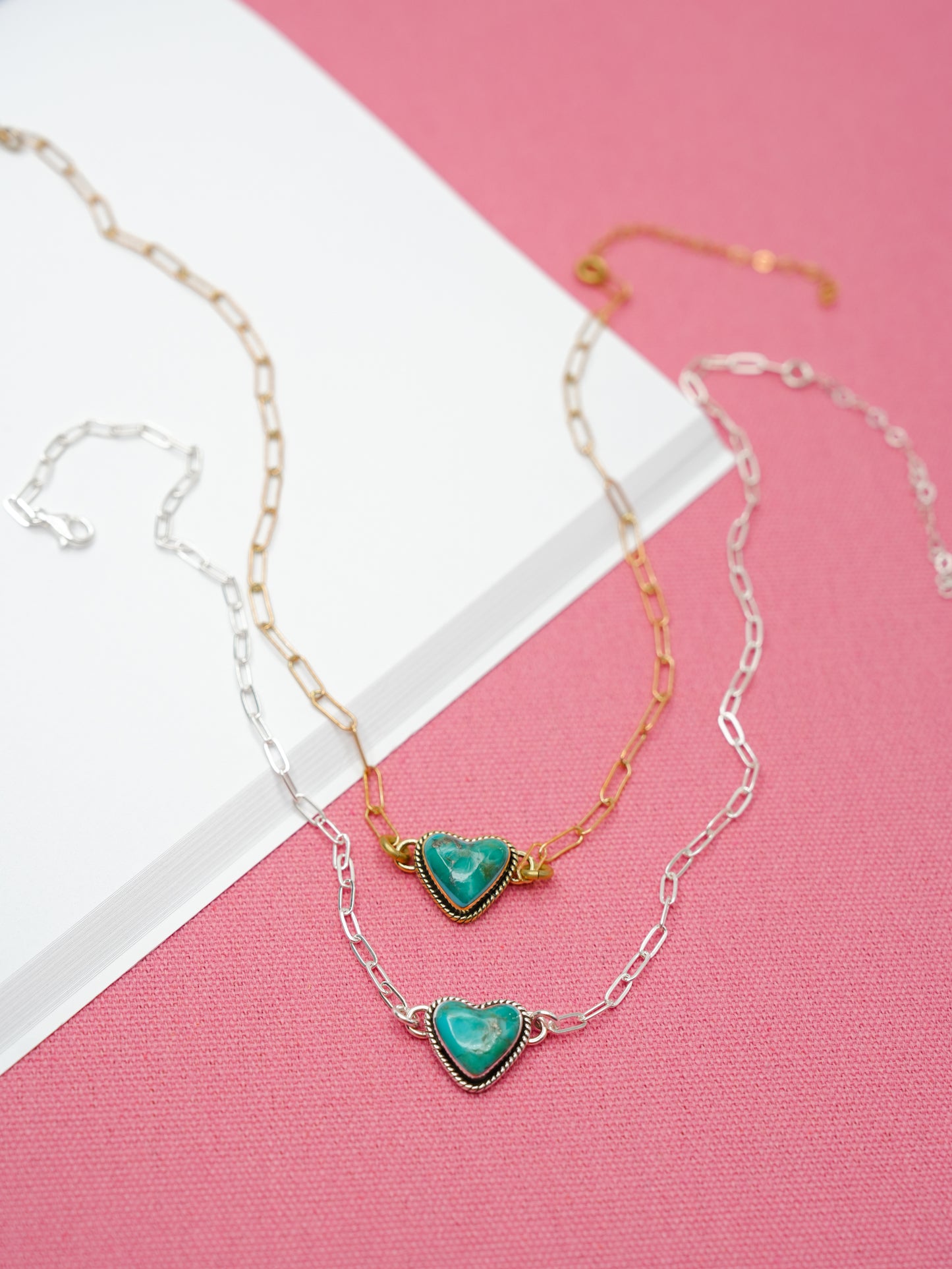 BOHO SOL Single Heart Stone Necklace