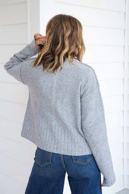 Brushed Knit Long Sleeve Button Down Cardigan