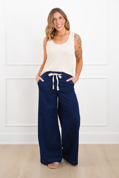 Ivory Textured Sweater Tank Top