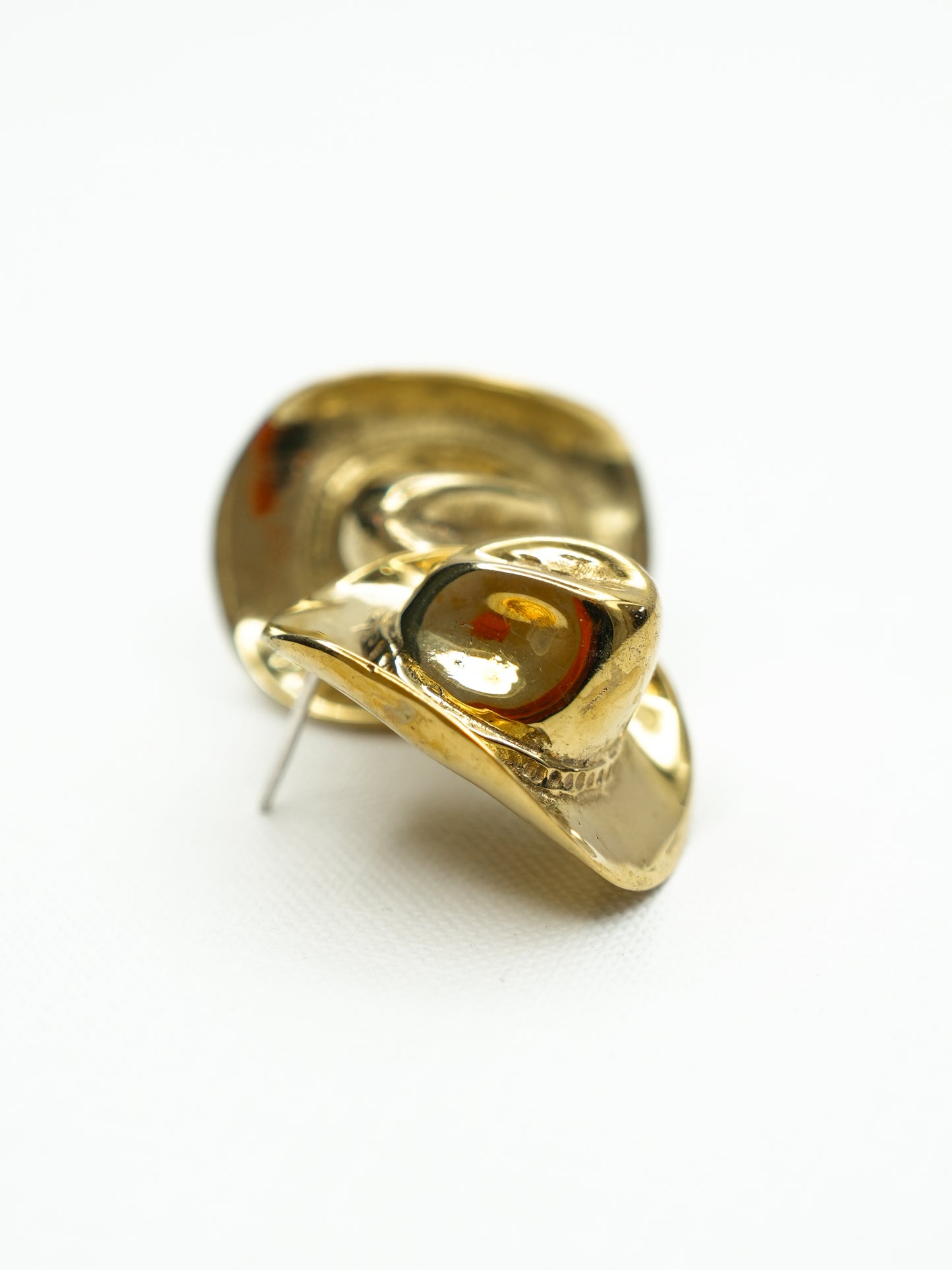 BOHO SOL Brass Cowboy Hat Earrings