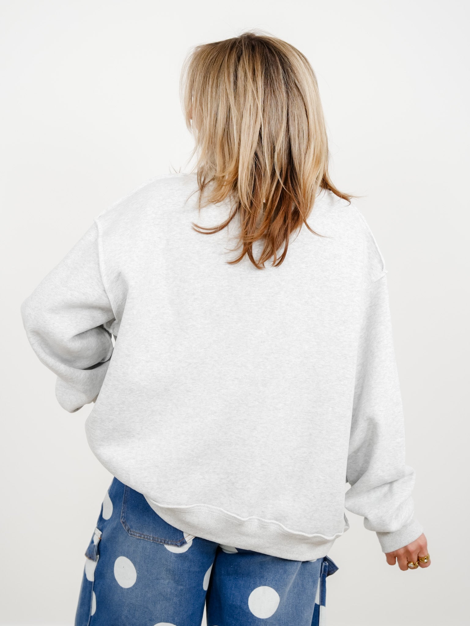 Long Sleeve Reversible Mock Neck Mississippi/MS Graphic Sweatshirt - Freckled Poppy