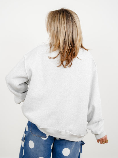 Long Sleeve Reversible Mock Neck Mississippi/MS Graphic Sweatshirt - Freckled Poppy