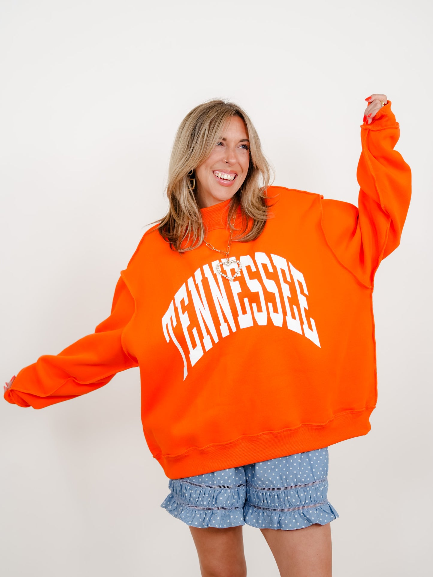 Long Sleeve Reversible Mock Neck Tennessee/TN Graphic Sweatshirt