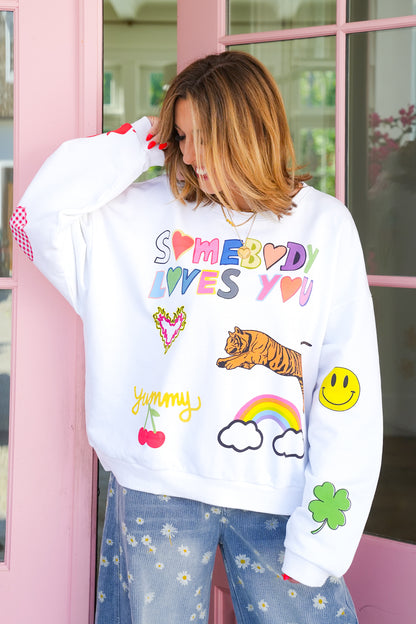 Long Sleeve "Somebody Loves You" Pullover Sweatshirt