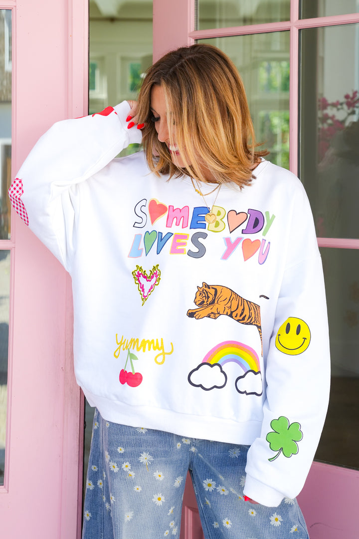 Long Sleeve "Somebody Loves You" Pullover Sweatshirt