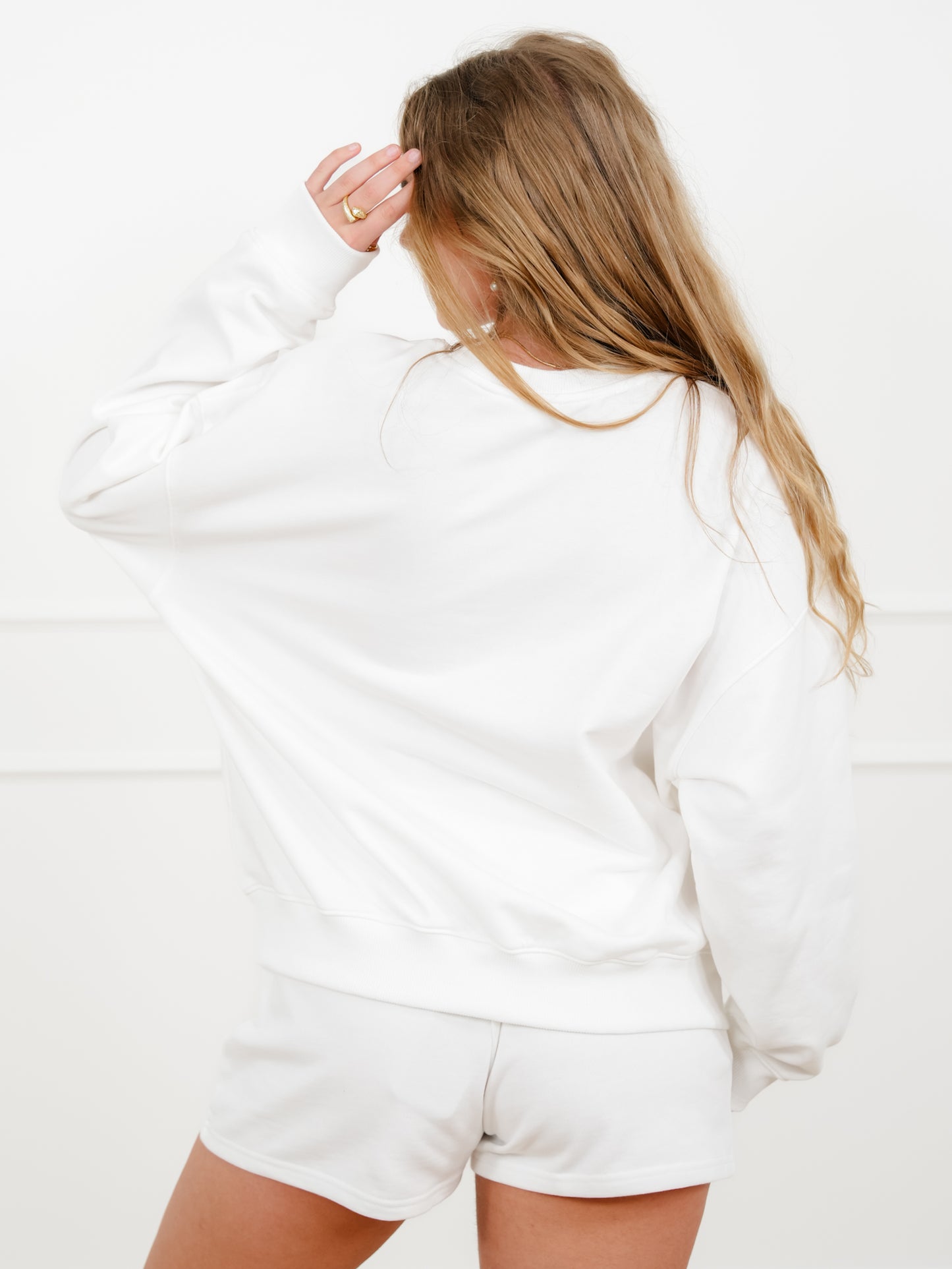 Embroidered "USA" Long Sleeve Pullover
