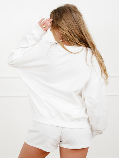Embroidered "USA" Long Sleeve Pullover