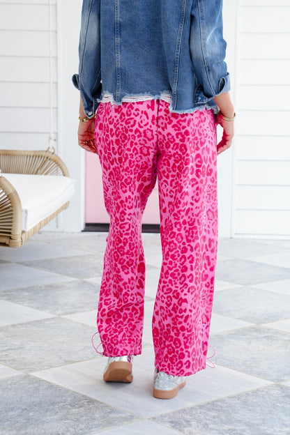 Plus/Reg Pink Leopard Jogger Pants