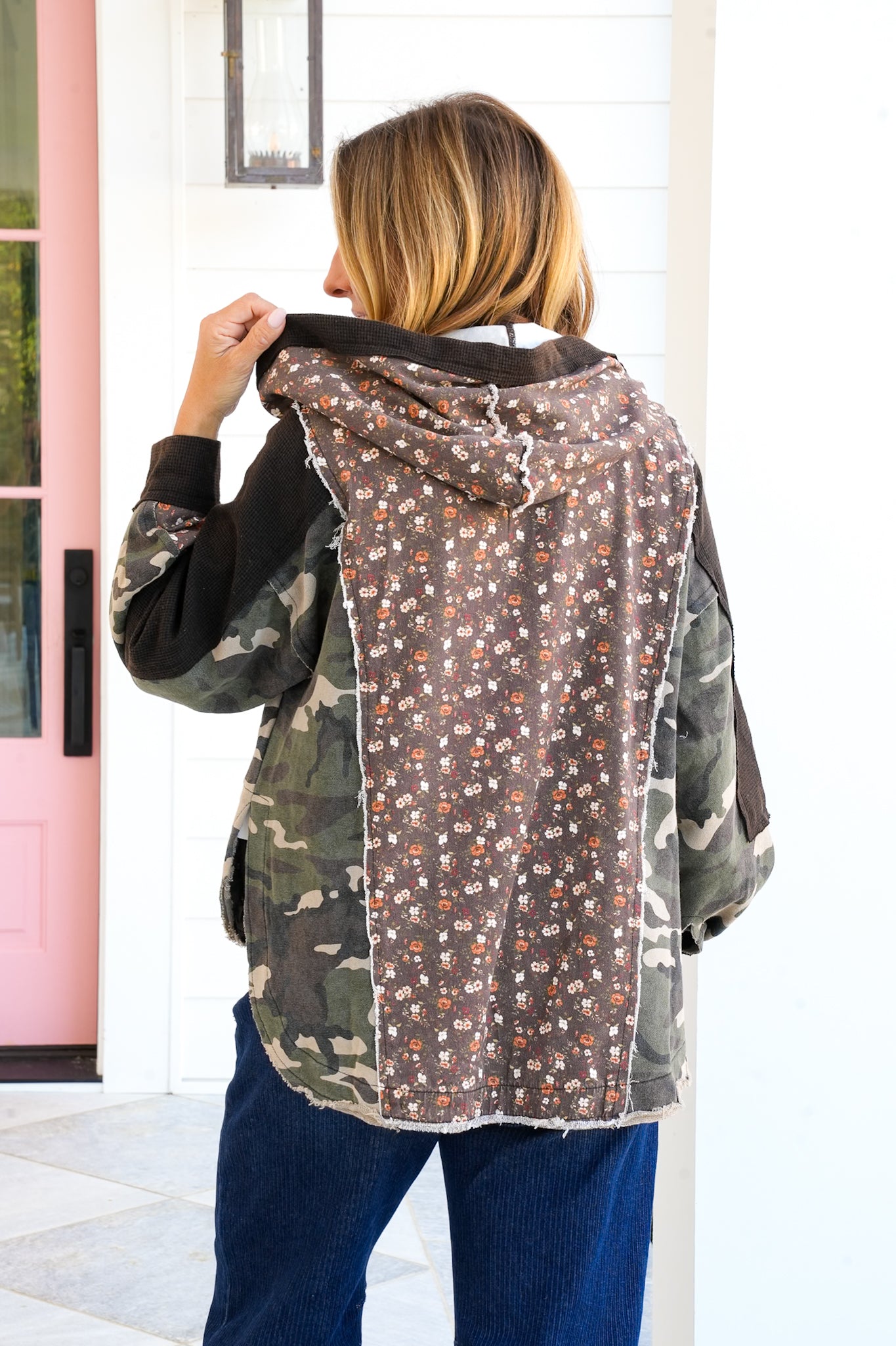 POL Thermal Long Sleeve Hoodie Top