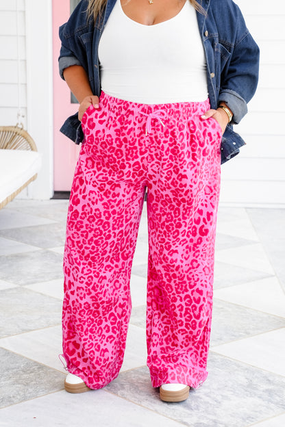 Plus/Reg Pink Leopard Jogger Pants