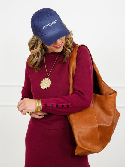 Knit Long Sleeve Sweater and Midi Skirt Set