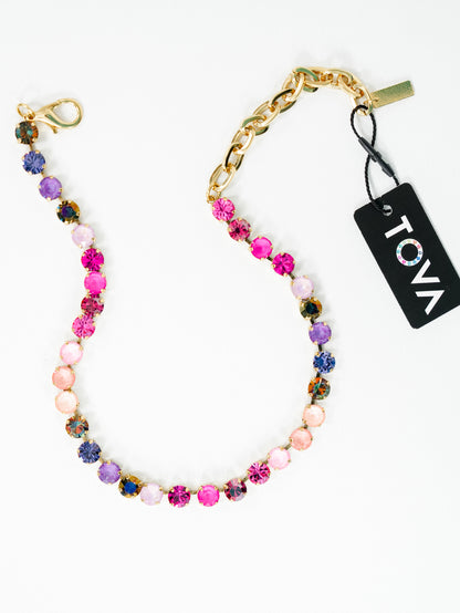 TOVA Oakland Crystal Necklace in Candy Kisses