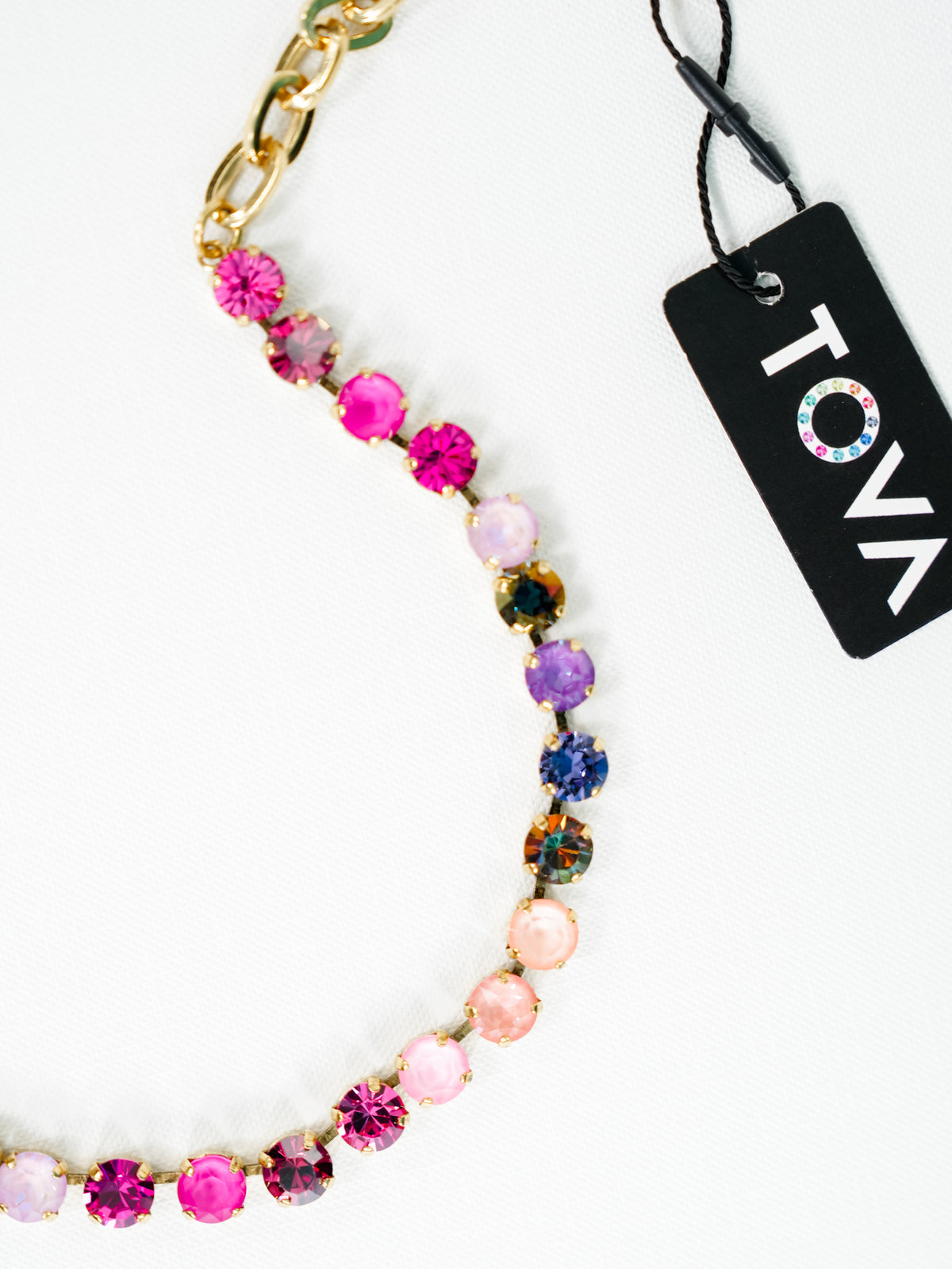 TOVA Oakland Crystal Necklace in Candy Kisses