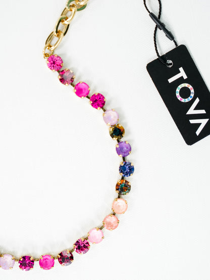 TOVA Oakland Crystal Necklace in Candy Kisses