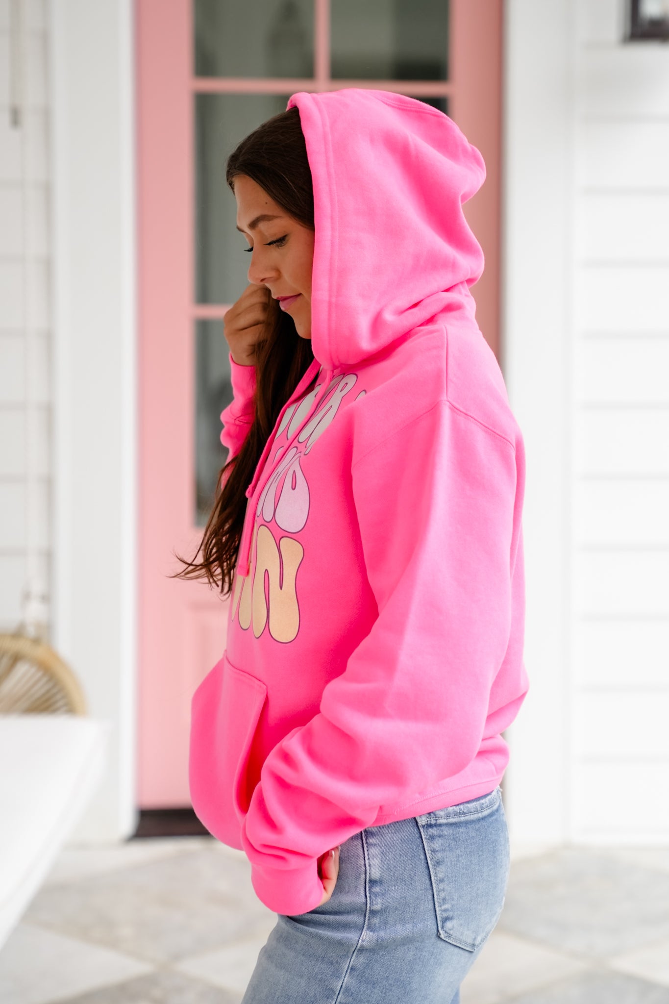 Plus/Reg Long Sleeve Surf Sand Sun Graphic Hoodie Sweatshirt