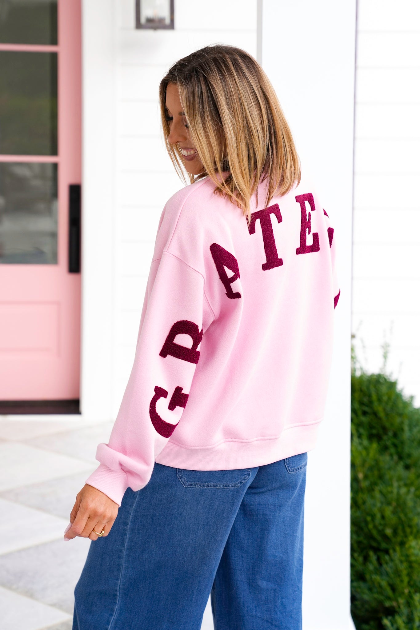 Long Sleeve "Grateful" Pullover Sweatshirt