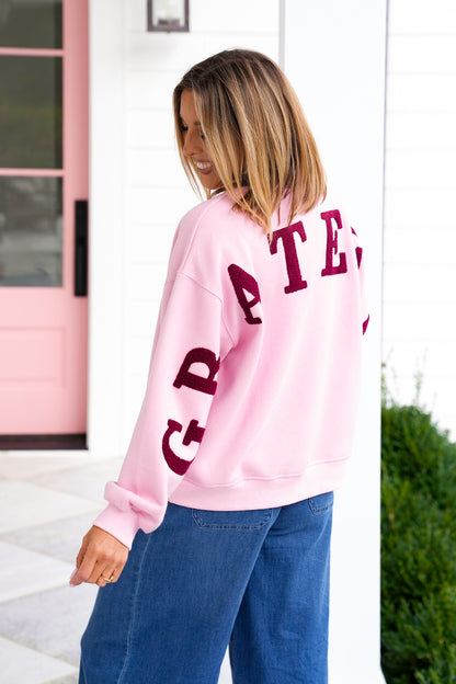Long Sleeve "Grateful" Pullover Sweatshirt