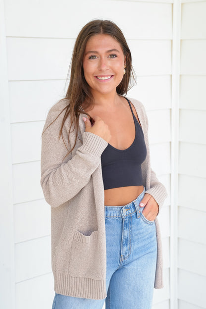 Seamless Ribbed Triangle Chest Spaghetti Brami
