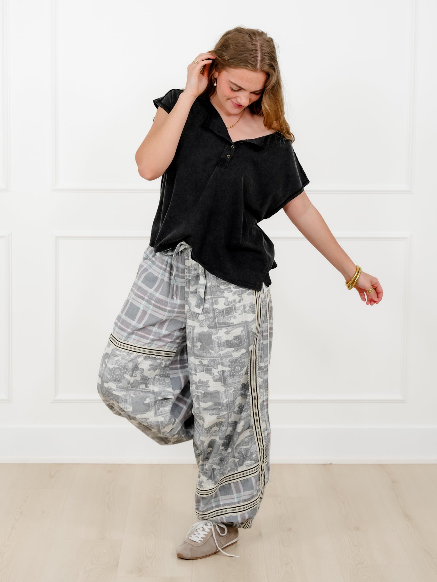 POL Camo Print Elastic Waist Jogger Pants