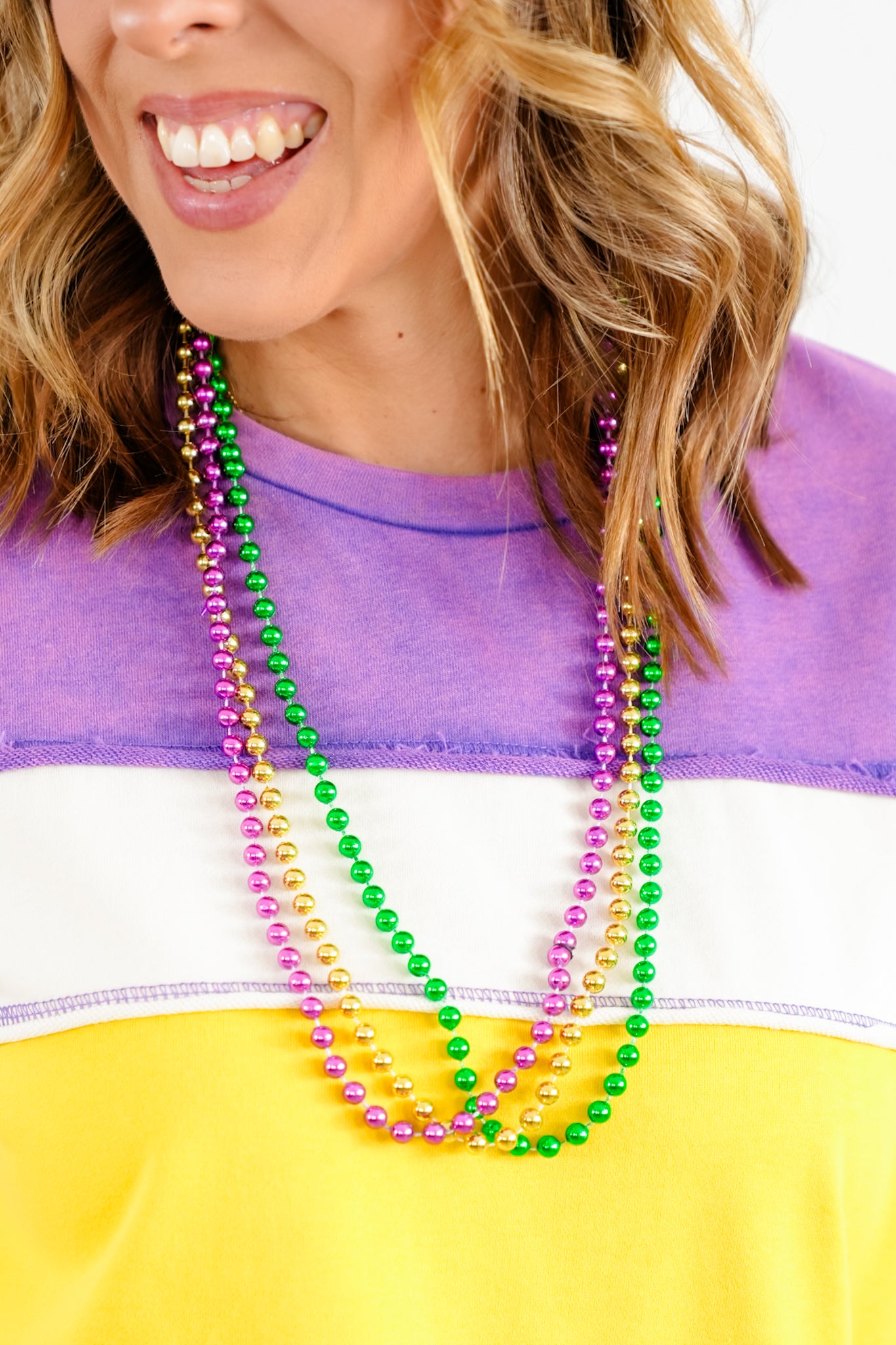 Aapparella Mardi Gras Long Beaded Necklace Set