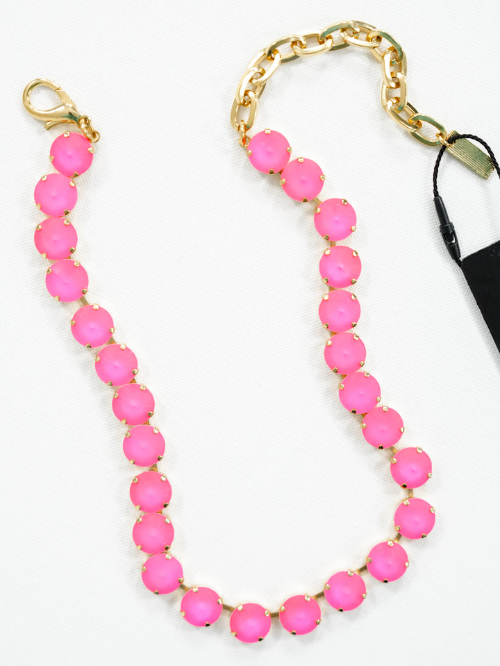 TOVA The Sofia Necklace In Electric Pink Ignite Frost - Freckled Poppy