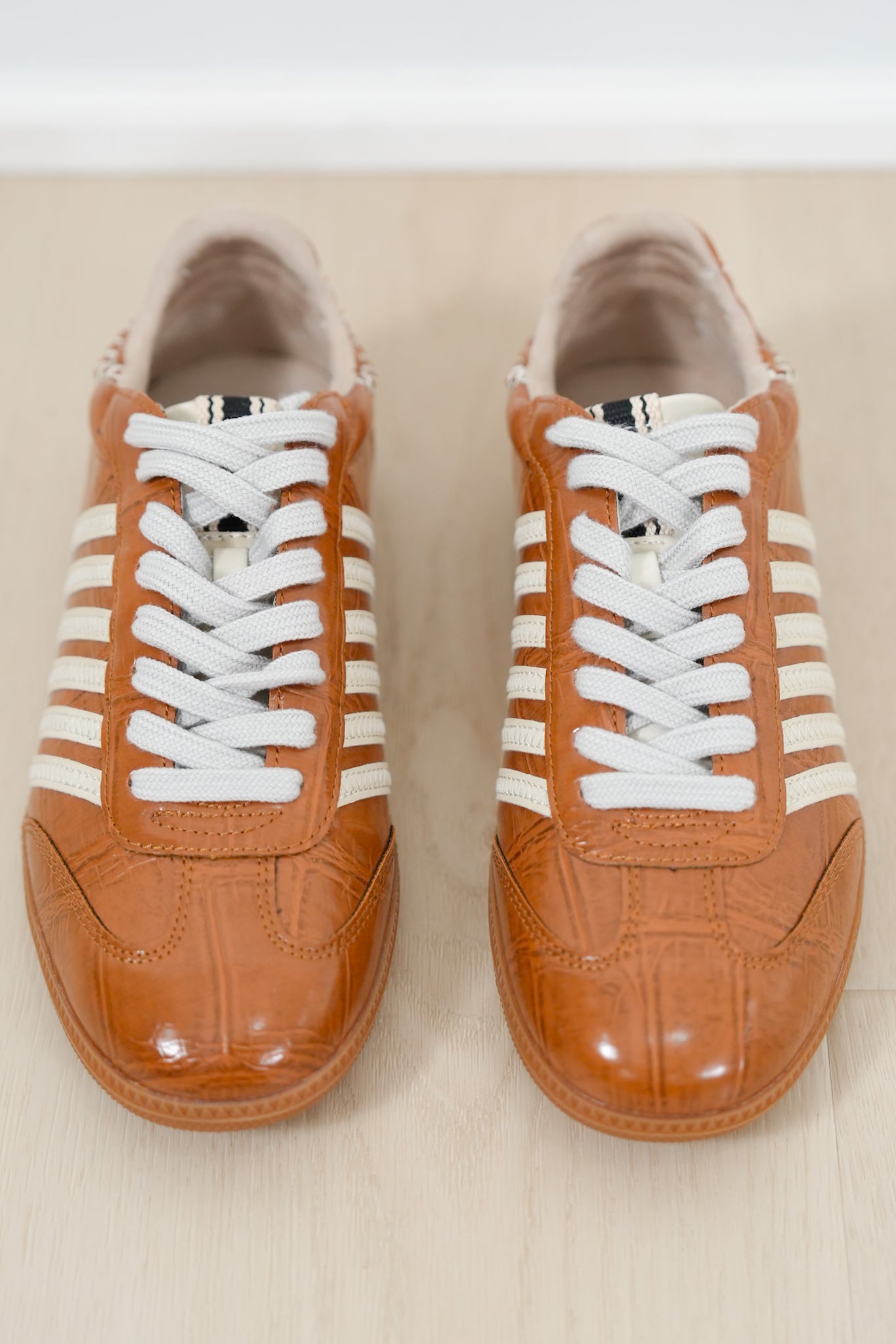 Shu Shop Croc Embossed Stripe Sneaker