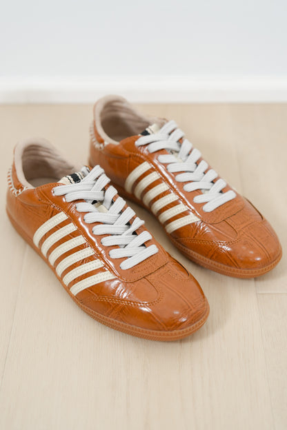 Shu Shop Croc Embossed Stripe Sneaker