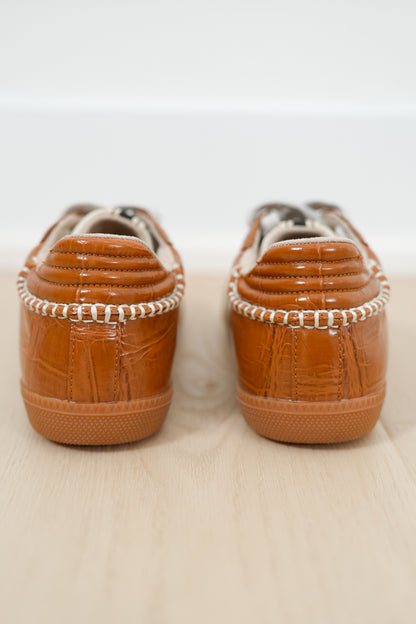Shu Shop Croc Embossed Stripe Sneaker