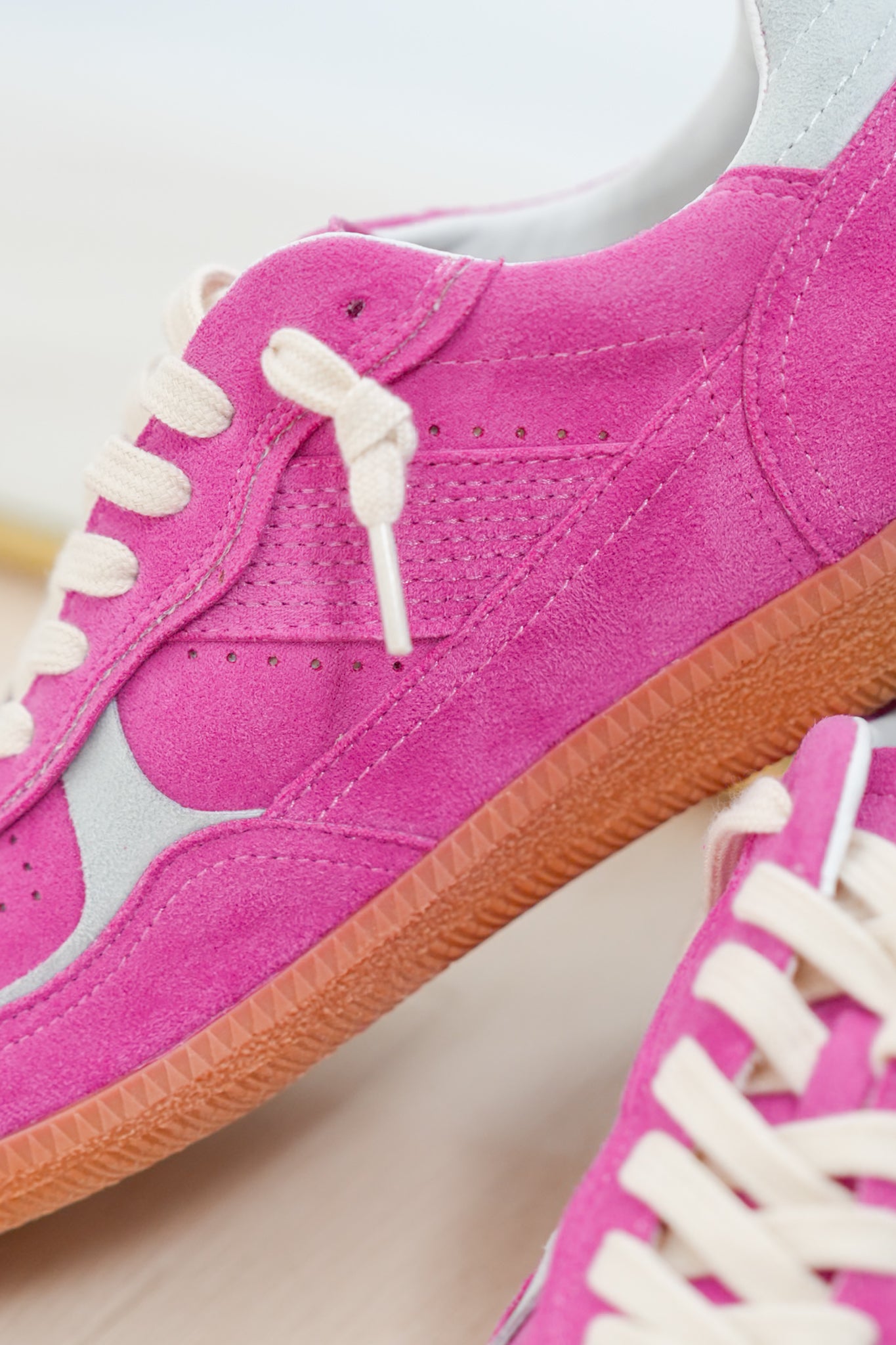 Retro Vegan Suede Lace Up Sneaker