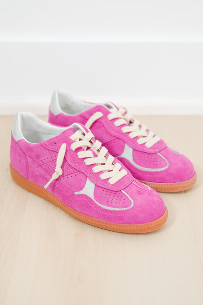 Retro Vegan Suede Lace Up Sneaker