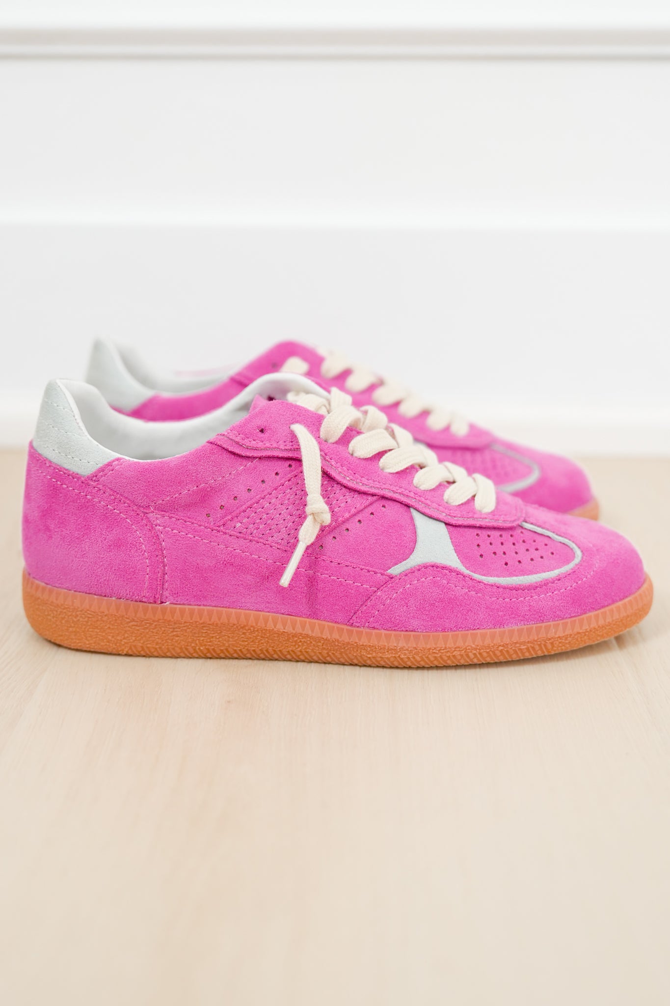 Retro Vegan Suede Lace Up Sneaker