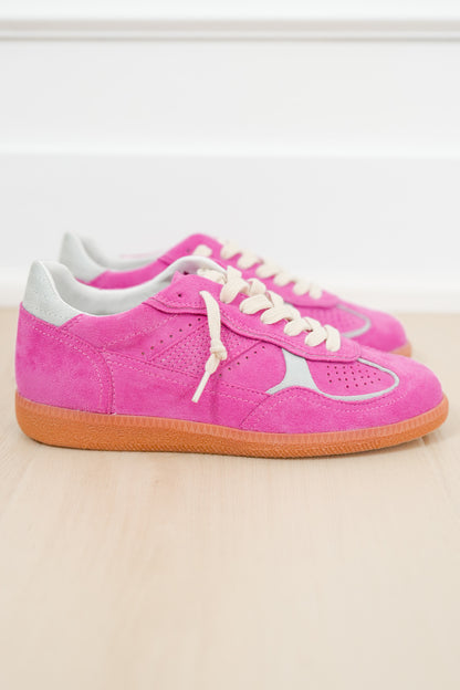 Retro Vegan Suede Lace Up Sneaker