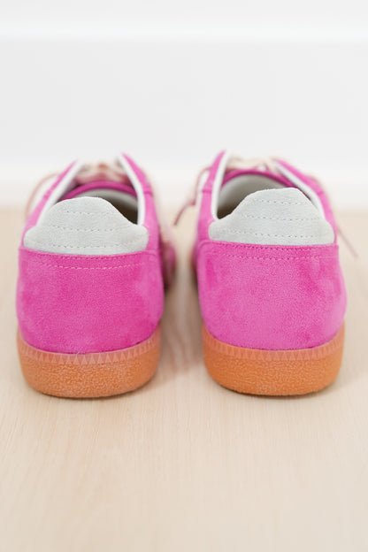 Retro Vegan Suede Lace Up Sneaker