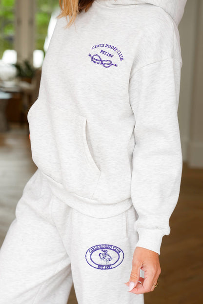 Long Sleeve Embroidered "Girl's Rodeo Club" Hoodie