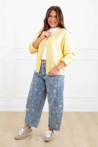 Knit Long Sleeve Button Down Cardigan