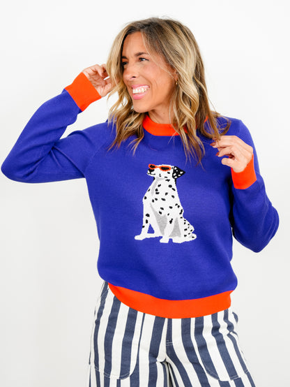 Dalmatian Long Sleeve Crew Neck Sweater