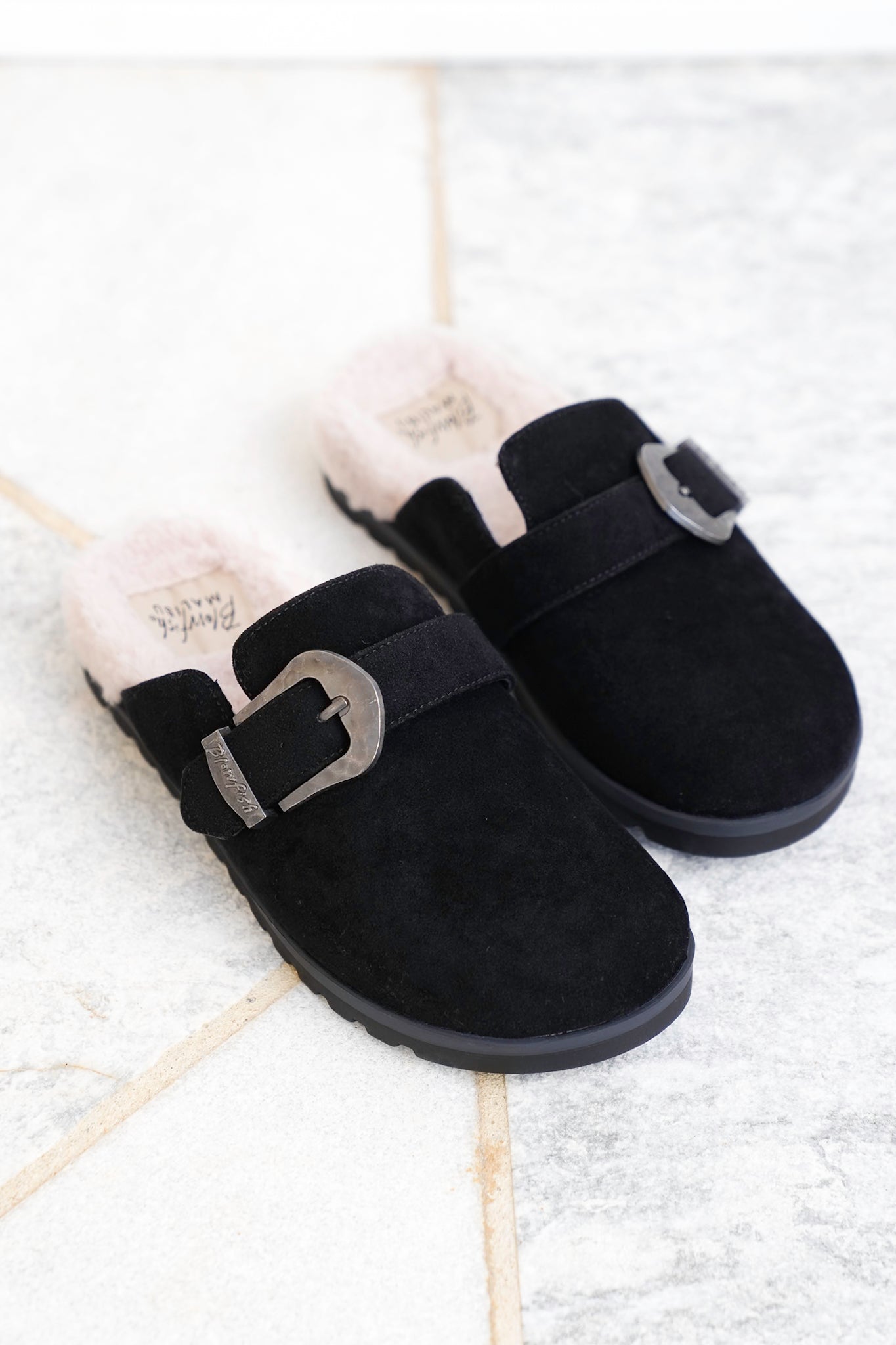 Blowfish Slip On Buckle Clog with Cozy Vegan Sherpa Lining