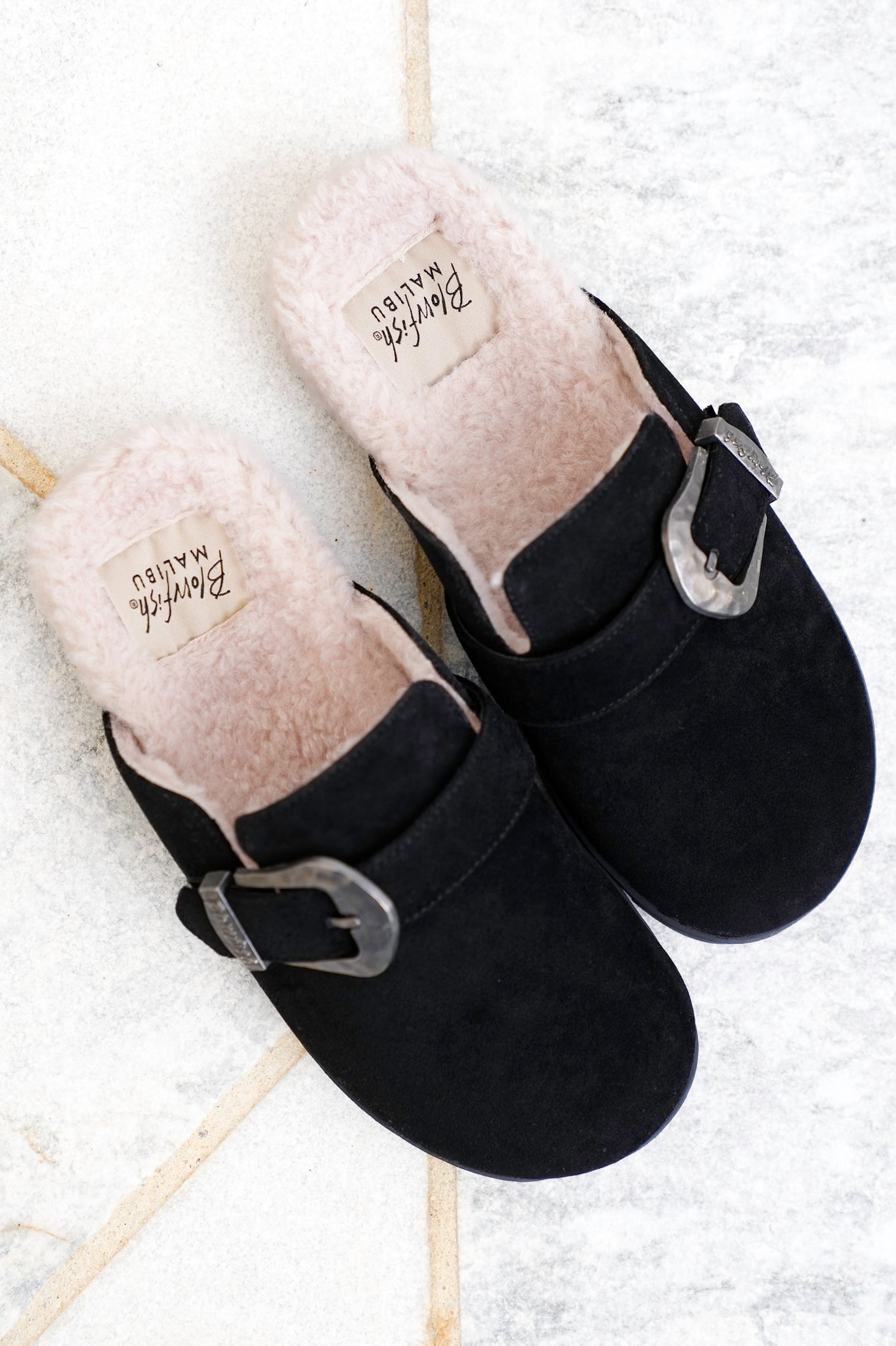 Blowfish Slip On Buckle Clog with Cozy Vegan Sherpa Lining
