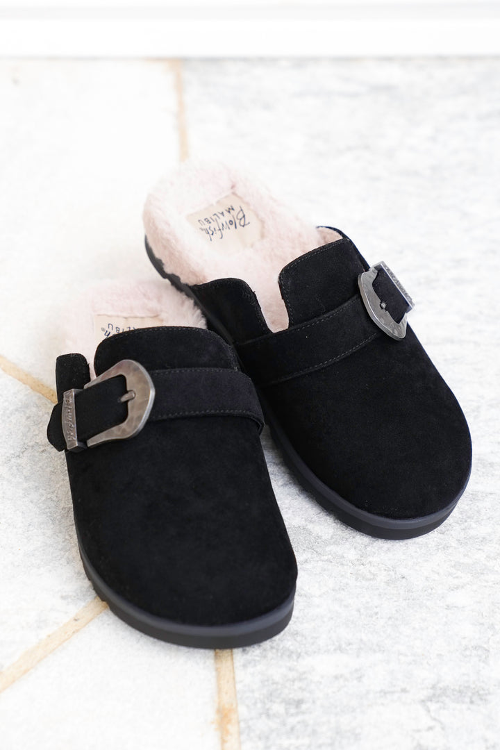 Blowfish Slip On Buckle Clog with Cozy Vegan Sherpa Lining